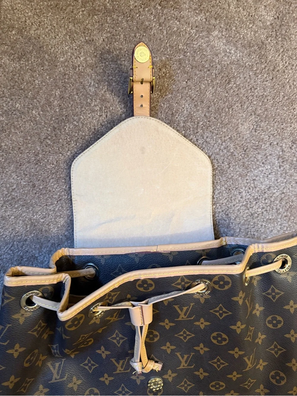Louis Vuitton Monogram Canvas Drawstring Backpack